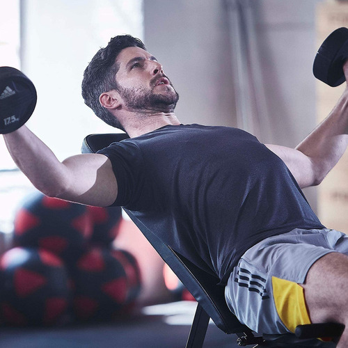 Banco De Pesas adidas 10436 Reclinable Estructur Acero 100kg