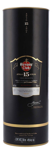 Ron Havana Club 15 Años Extra Añejo 700 Ml