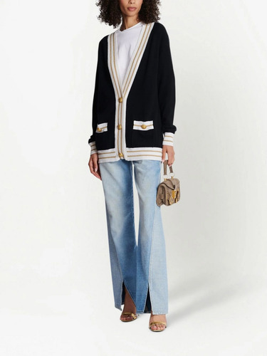 Balmain Cardigan Com Detalhe De Botões Original Com Nota Fis