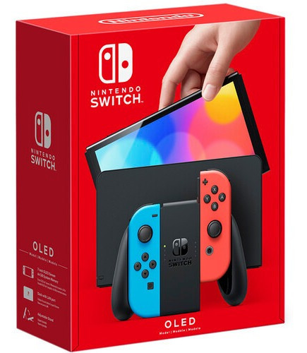 Imagen 6 de 6 de Nintendo Switch OLED 64GB Standard color rojo neón, azul neón y negro