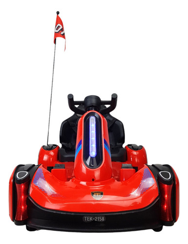 Go Kart Montable Electrico Control Remoto Luz Y Sonido 12v Color Rojo