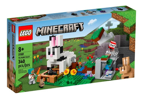 Lego Minecraft El Rancho De Conejos 340 Pcs Bentancor Outdoo