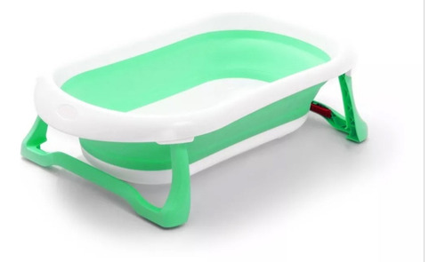 Bañera Para Bebe Plegable Mega Baby Azul Rosa Y Verde
