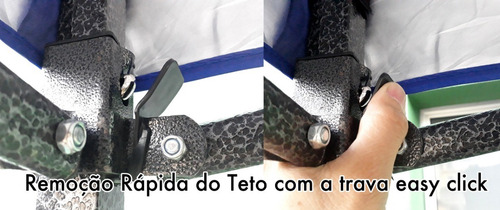 Barraca Praia Dobravel Tenda Gazebo Sanfonada 3x3m Chalesco