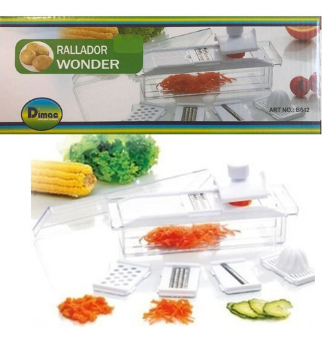 Imagen 3 de 3 de Rallador Wonder De Frutas Y Verduras DiMac B642