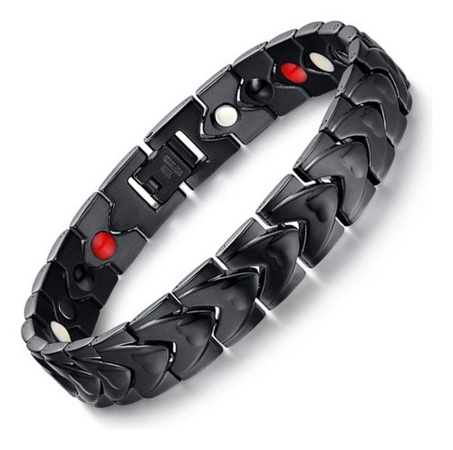 Bracelete Pulseira Masculino Titânio  Super Imãns Neodimo Comprimento 21.5 Cm Diâmetro 10.75 Cm