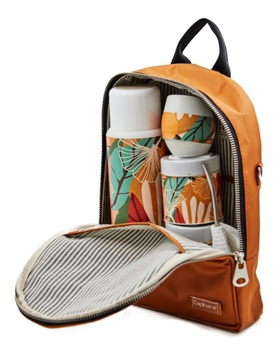 Imagen 2 de 10 de Mochila Bolso Matero Impermeable Mujer Con Kit De Mate