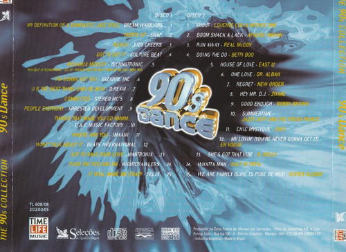 Cd The 90s Collection (90s Dance ) - Time Life Music (2000) Estandar