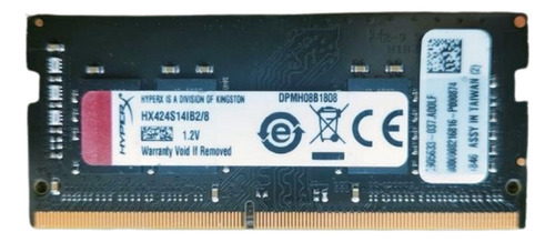 Memoria Ram Laptop 8gb Ddr4 Kingston Hx424s14ib2/8 (Usado)