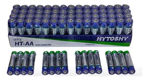 Pack Pilas Hytoshy Doble Aa X 60 Unidades Alta Duracion Ram