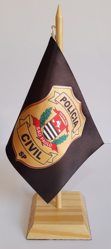 Bandeira De Mesa Polícia Civil De São Paulo Super Luxo