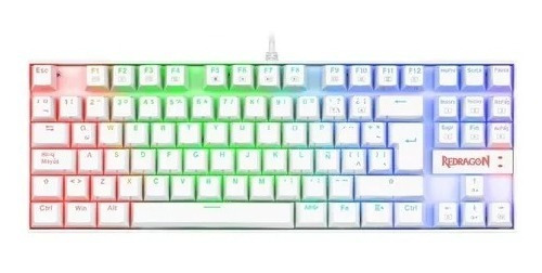 Teclado Redragon Kumara K552w White Rgb Red