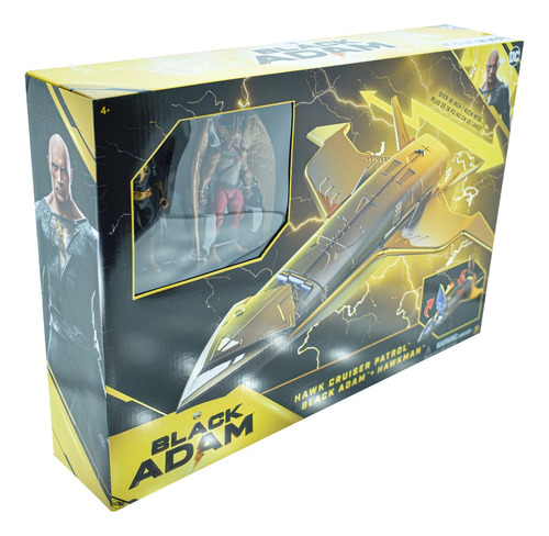 Black Adam Hawk Cruiser Patrol Con 2 Figuras Spin Master