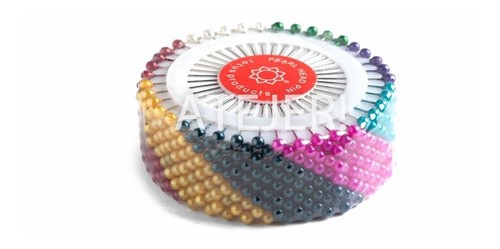 Imagen 3 de 3 de Alfileres Cabeza Perlado Para Modista 1 Roseta X 40 Unidades
