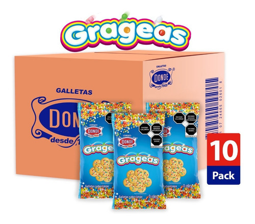 Grageas Caja 10/200g - Galletas Dondé