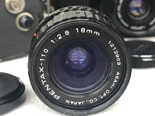 Câmera Pentax Auto 110 Super Slr(conjunto)-coleção.