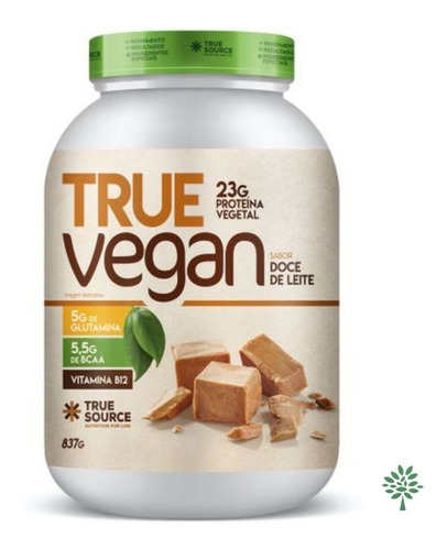 True Vegan Proteina Vegana Sabor Doce de Leite 837g True Source