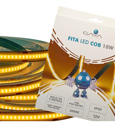 Fita Led Cob 18w 12v 5 Metros