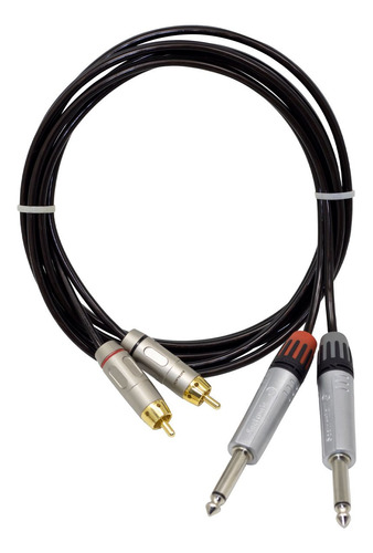 Cable 2 Plug Rca A 2 Plug Mono 3.6mm 3 Metros Ca-plug-3mt