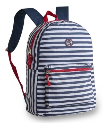 Mochila Cross Style Listras Estampa Juvenil Escolar Casual