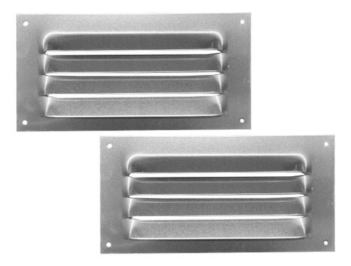Kit 2 Grades De Ventilação De Alumínio 20x10cm C/ Tela Itc