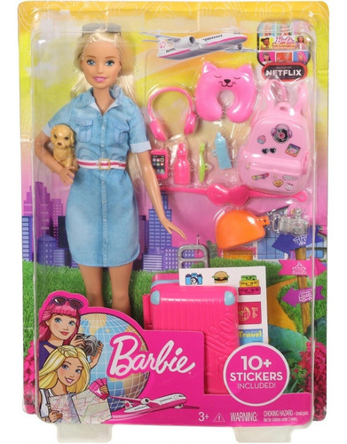 Barbie - Viajera - Accesorios Y Stickers - Original - Mattel