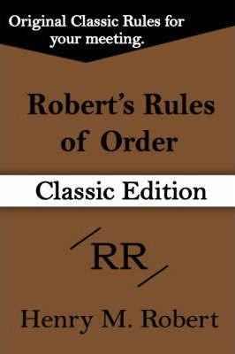 Libro Robert's Rules Of Order (classic Edition) - Henry M...