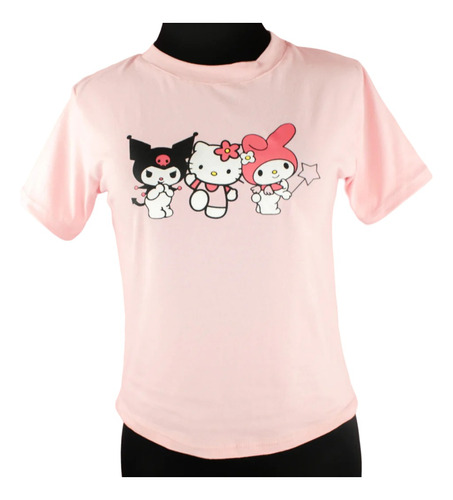 Playera Camisa Estampado Hello Kitty Kuromi Y My Melody