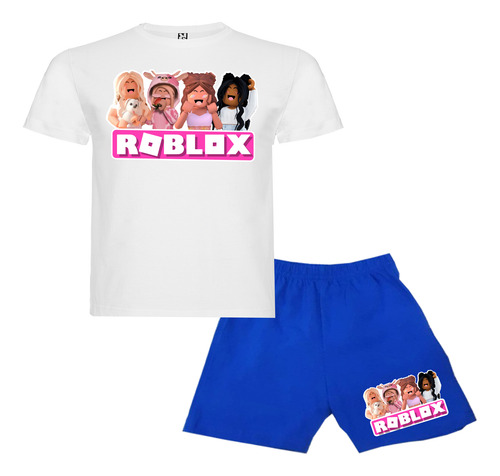 Pijama Corto Niñas Algodon Roblox Cuatro Niñas
