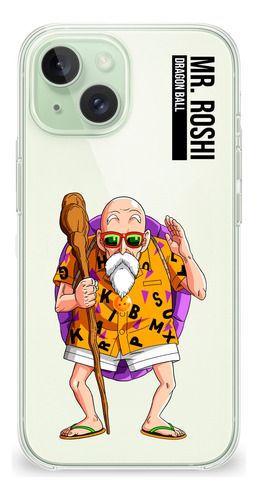 Funda Clear Case Iphone Dragon Ball Maestro Roshi Clear Iphone 16 Pro Max
