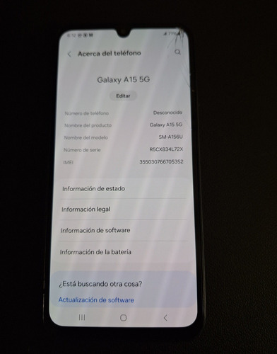 Samsung Galaxy A15 128 Gb Azul Oscuro 4 Gb Ram Estrellado Azul (Usado)