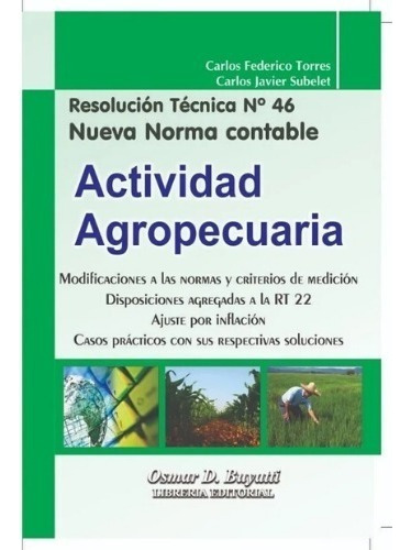 Actividad Agropecuaria Resolucion Tecnic - Libros Del Mundo