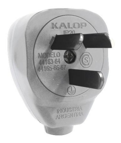 Ficha Macho Lateral Tomacorriente 10amp Kalop Bl O Ng X 10 U