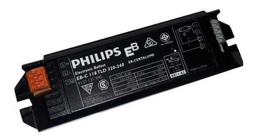 Balasto 1x18 Plástico 220v Philips (14cm X 4cm)
