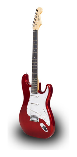 Guitarra Eléctrica Deviser L-g1 Roja Con Funda Tremolo Cable Color Red Material del diapasón Richlite Orientación de la mano Diestro