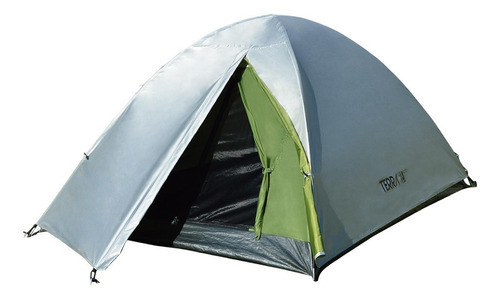 Carpa Waterdog Terra 2/3 Personas Impermeable Termosellado Color Gris claro