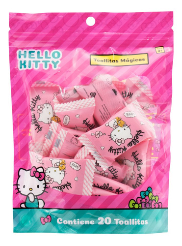 Toallitas Comprimidas Hello Kitty / 20 Unidades  