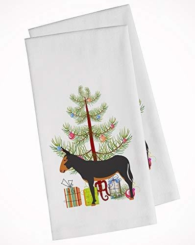 Catalan Donkey Christmas White Kitchen Towel Set Of 2