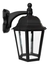 Comprar Farol Pared Polipropileno 6 Caras Vidrio Colonial Negro