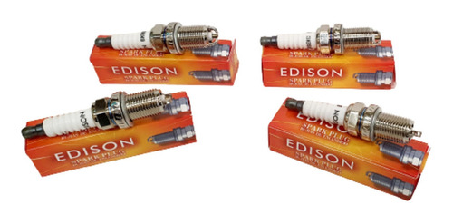 Kit X 4 Bujias Edison For Escort (h.91) 1,6 Cht Carb.bcpr5ey