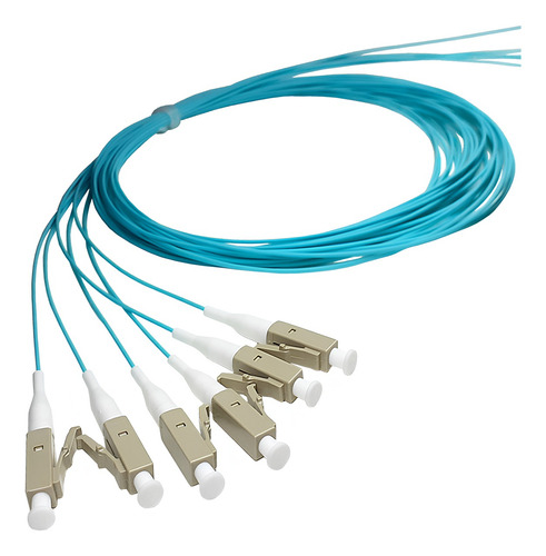 6x Pigtail Simplex Multimodo 1,5 Metros Lc/lc Upc Om3 50/125