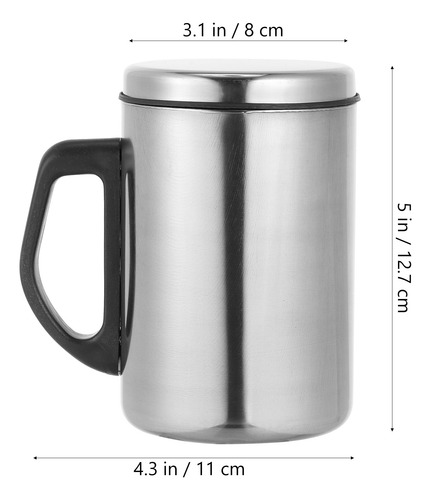 Taza De Café Aislante De Acero Inoxidable Con Asa Reutilizab