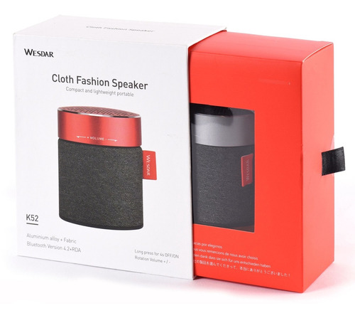 Parlante Bluetooth Portatil Wesdar K52 Sd Sonido Rotativo Sd