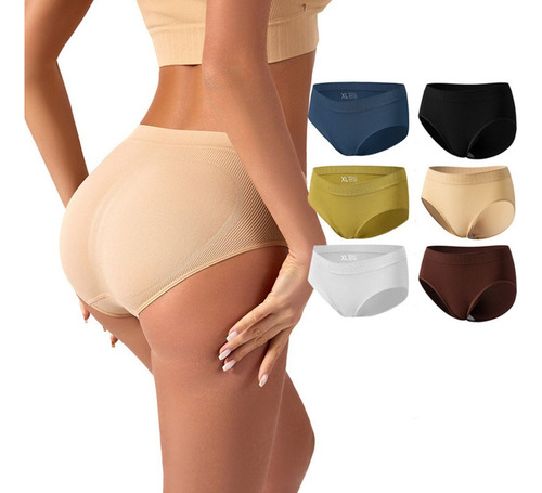 Pantaletas De Puro Algodón Transpirable Para Mujer, 6 Piezas