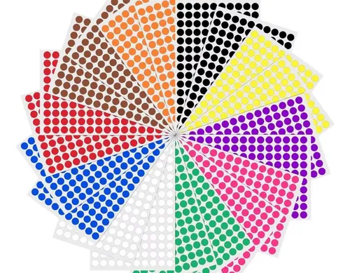 Etiqueta Autoadhesiva Circular 2 Cm Todos Los Colores X1000