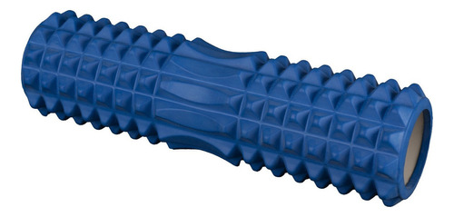 Rolo Rodillo Masajes Foam Roller Texturado Elongación 44cm Color Azul