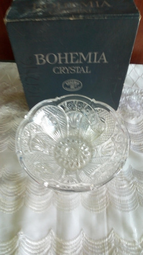 Ensaladera Cristal De Bohemia Tallado -nueva