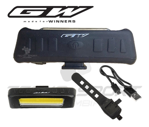 Imagen 3 de 9 de Luz Trasera Gw Bicicleta Recargable Usb 100 Lumens 5 Funcion