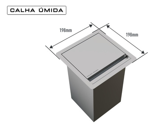 Imagem 5 de 7 de Lixeira Quadrada 4 Litros Com Tampa Inox