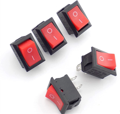 Shubiao Rocker Switch 5pcs 2 Pin On-off Boat Push 6a 10a